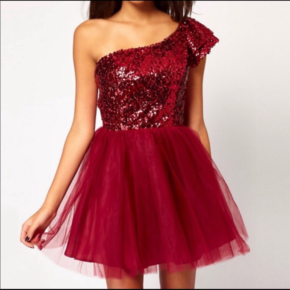 ASOS red sequin tulle mini - Picture 9 of 9